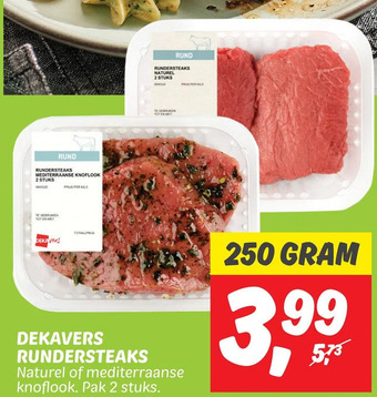 Dekamarkt Dekavers rundersteaks aanbieding