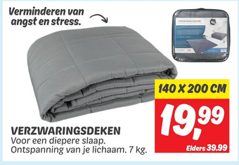 Dekamarkt Verzwaringsdeken aanbieding