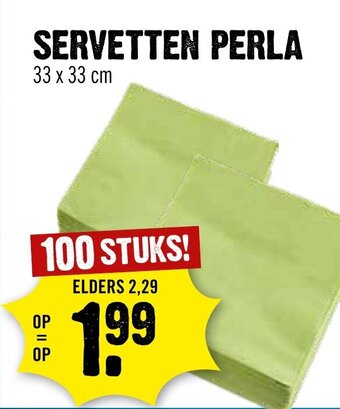 Dirck 3 SERVETTEN PERLA  33x33cm aanbieding