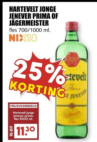 MCD Supermarkt Hartevelt jonge jenever prima of jägermeister aanbieding