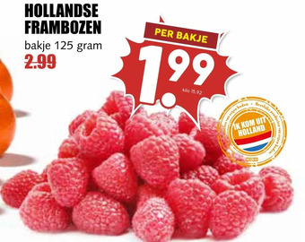 MCD Supermarkt Hollandse frambozen aanbieding
