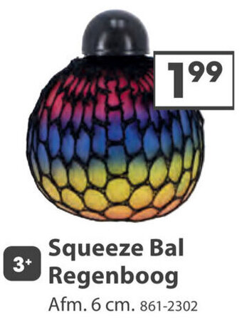 Top1Toys Squeeze Bal Regenboog aanbieding