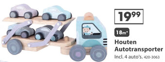 Top1Toys Houten Autotransporter aanbieding