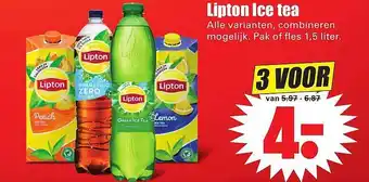 Dirk Lipton Ice Tea 1.5 liter aanbieding