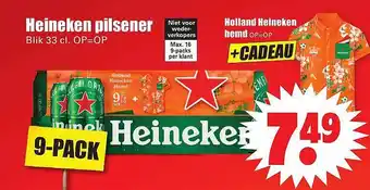 Dirk Heineken Pilsener Of Holland Heineken Hemd aanbieding