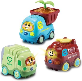 Bol.com Vtech toet toet speelgoed auto's - eco trio pack nl - educatief speelgoed - brandweer, kiepwagen & recycletruck - 1 tot 5 jaa aanbieding