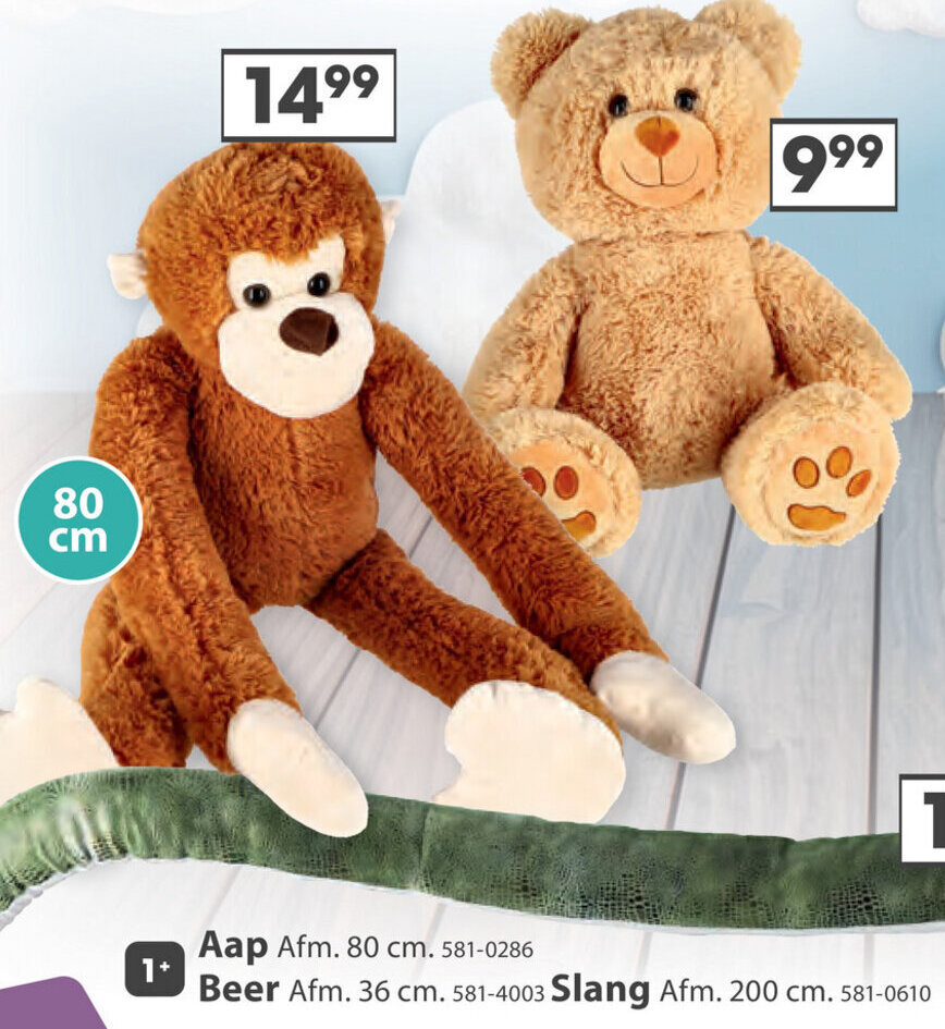 Aap Beer Afm. 80 cm. aanbieding bij Top1Toys