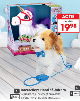 Top1Toys Interactieve Hond of Unicorn aanbieding