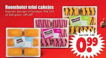 Dirk Roomboter Mini Cakejes : Naturel, Banaan Of Fondant 210-240 gram aanbieding