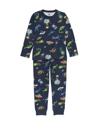 HEMA Hema kinder pyjama space dino donkerblauw (donkerblauw) aanbieding