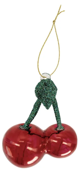 HEMA Hema kerstbal glas kersen 8.5cm aanbieding