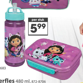 Top1Toys Tritan Premium Waterfles 480 ml. Lunchbox met Vakken 872-8690 aanbieding