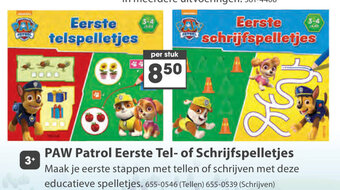 Top1Toys PAW Patrol Eerste Tel- of Schrijfspelletjes aanbieding