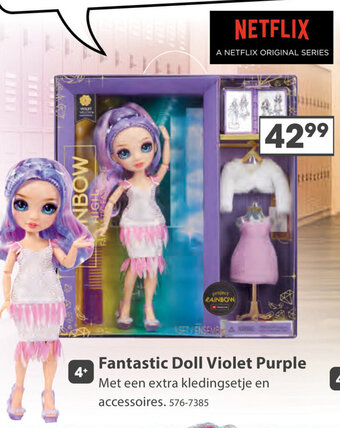 Top1Toys Fantastic Doll Violet Purple aanbieding