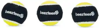 Intratuin Beeztees hondenspeelgoed fetch sponsbal zwart d 6,3 cm 3 stuks aanbieding