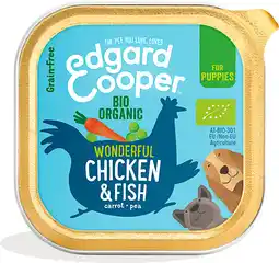 Intratuin Edgard & cooper hondenvoer bio kip en vis puppy 100 g aanbieding