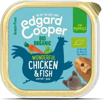 Intratuin Edgard & cooper hondenvoer bio kip en vis puppy 100 g aanbieding