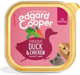 Intratuin Edgard & cooper hondenvoer eend en kip puppy 150 g aanbieding