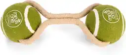 Intratuin Beeztees hondenspeelgoed minus one duo tennisbal met koord d 6,4 cm aanbieding