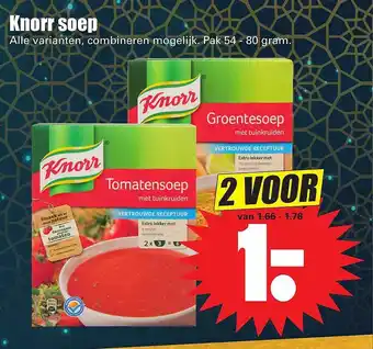 Dirk Knorr Soep 54-80 gram aanbieding