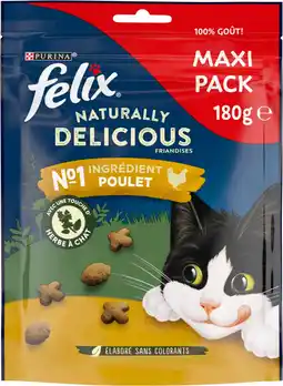 Intratuin Felix kattensnack naturally delicious kip maxipack 180 g aanbieding
