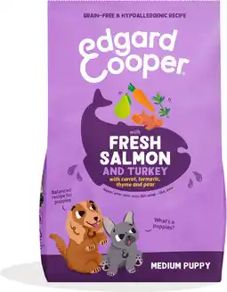Intratuin Edgard & cooper hondenvoer graanvrij zalm kalkoen puppy 2,5 kg aanbieding