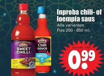 Dirk Inproba Chili Saus Of Loempia Saus 250-850 ml aanbieding