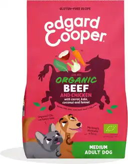 Intratuin Edgard & cooper hondenvoer bio rund en kip adult 2,5 kg aanbieding