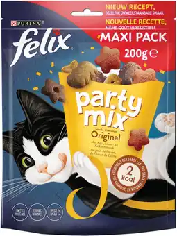 Intratuin Felix kattensnack partymix original mix kip en kalkoen 200 g aanbieding