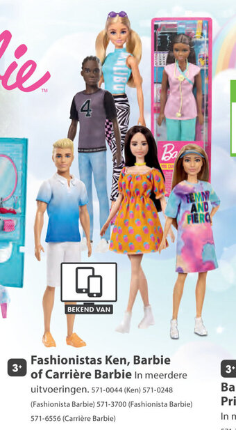 Top1Toys Fashionistas Ken, Barbie of Carrière Barbie aanbieding