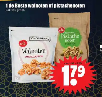 Dirk 1 De Beste Walnoten Of Pistachenoten 150 gram aanbieding