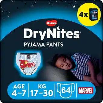 Bol.com Drynites luierbroekjes - jongens - 4 tot 7 jaar (17 - 30 kg) - 64 stuks - extra voordeel aanbieding