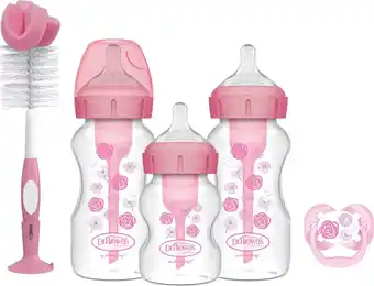 Bol.com Dr. brown's options+ anti-colic | giftset brede halsfles roze aanbieding