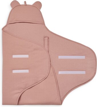 Bol.com Jollein wikkeldeken basic stripe - rosewood aanbieding