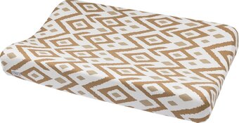 Bol.com Meyco baby ikat aankleedkussenhoes - sand - 50x70cm aanbieding