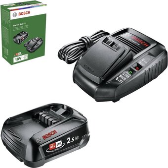 Bol.com Bosch starterset 18 v gereedschapsaccu en lader - 18v accu (2.5 ah) + al 1830 cv lader aanbieding