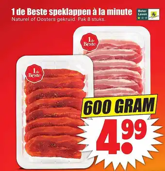 Dirk 1 De Beste Speklappen à La Minute 600 gram aanbieding