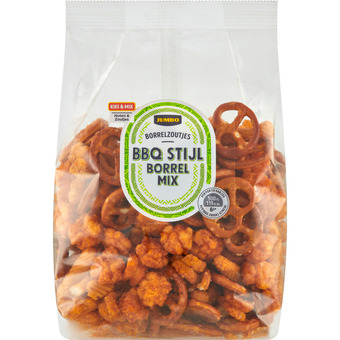 Jumbo Jumbo borrelzoutjes bbq stijl borrel mix 200g aanbieding