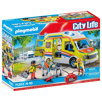 Top1Toys Playmobil city 71202 ambulance met licht en geluid aanbieding