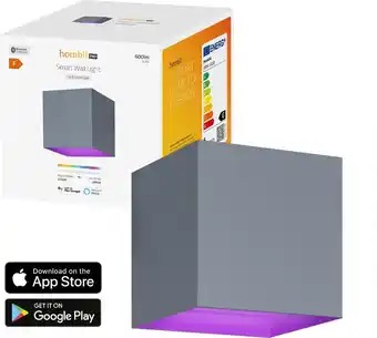 Bol.com Hombli wandlamp voor binnen en buiten - wit en gekleurd licht – aanpasbare lichthoek, slimme led verlichting, bad & woonkamer aanbieding
