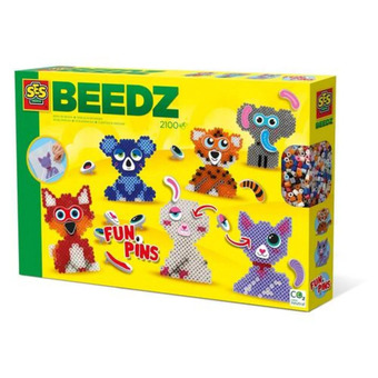 Top1Toys Ses beedz strijkkralen funpins 2100 stuks aanbieding