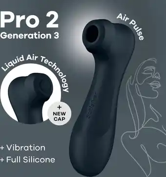 Bol.com Satisfyer pro 2 generation 3 luchtdruk vibrator - zwart aanbieding