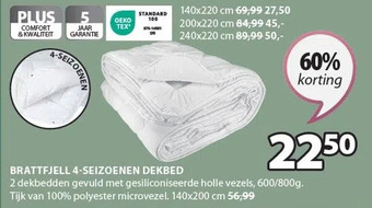 Jysk Brattfjell 4-seizoenen dekbed aanbieding