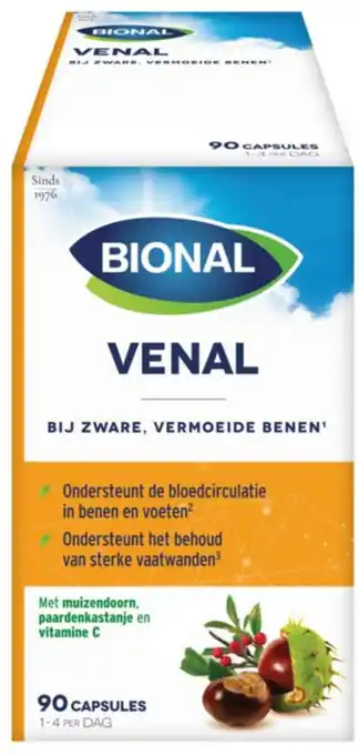 Bol.com Bional venal - supplement - bij vermoeide benen - voedingssupplement met vitamine c - 90 capsules aanbieding