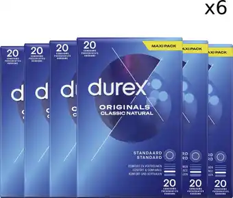 Bol.com Durex - condooms - classic natural - 20st x6 aanbieding