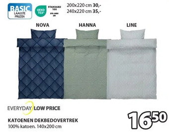 Jysk Katoenen dekbedovertrek aanbieding