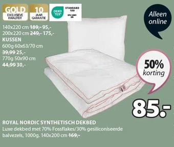 Jysk Royal nordic synthetisch dekbed aanbieding