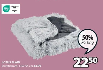 Jysk Lotus plaid aanbieding