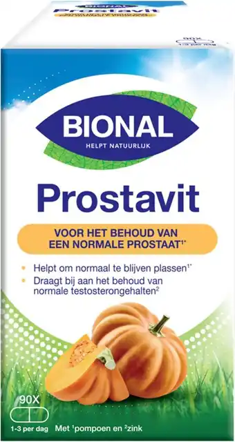 Bol.com Bional prostavit - supplement - man prostaat - behoud van normale testosterongehalte - 90 capsules aanbieding