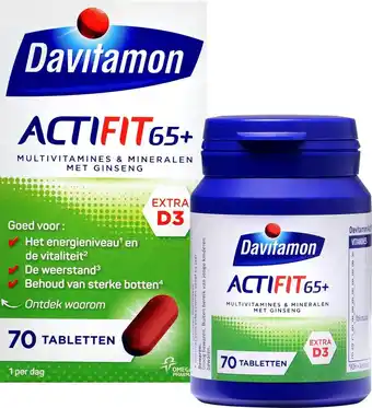 Bol.com Davitamon actifit 65+ - multivitamine voor 60 plussers - 70 tabletten - voedingssupplement aanbieding